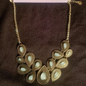 Claire's Boho Turquoise Tear Drop Necklace